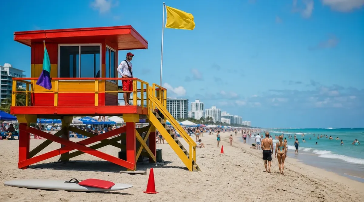 Beach Safety — coastal educational illustration
