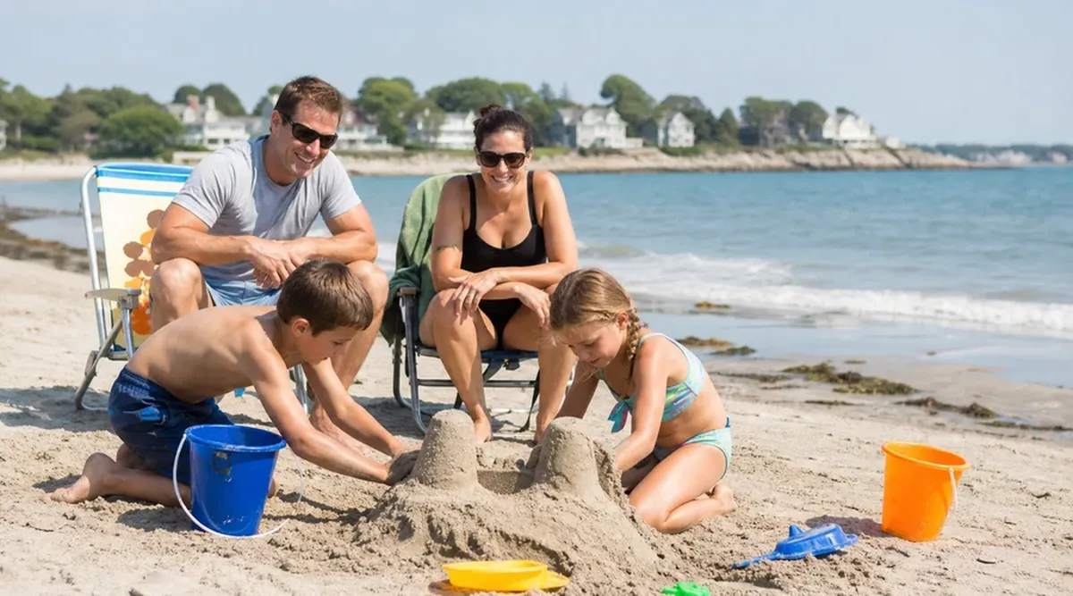 Family Activities — coastal educational illustration